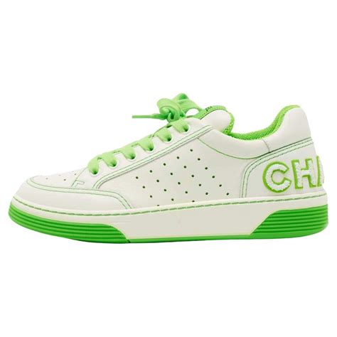 chanel sneaker damen neon|chanel leather sneakers.